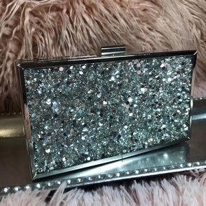 Lulu Townsend Glitter Minaud Clutch